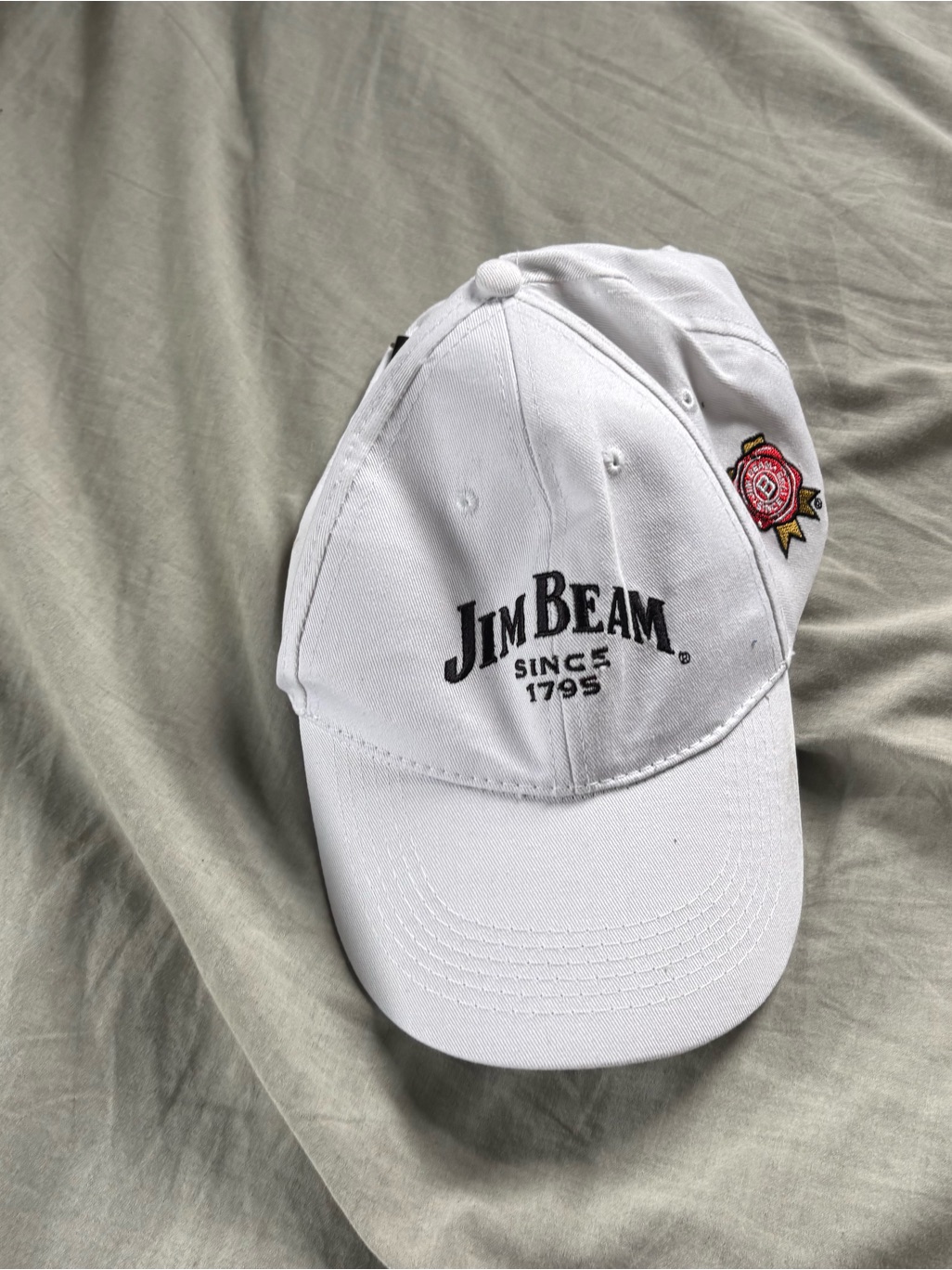 Jim Beam White Logo Baseball Cap